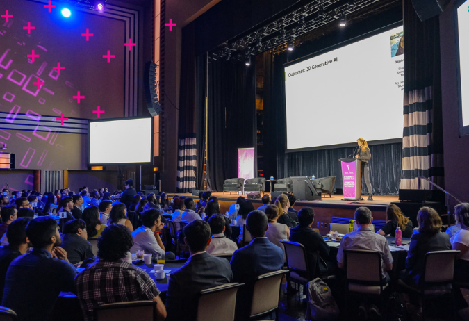 Sanja Fidler on stage at the AI Summit and Career Fair