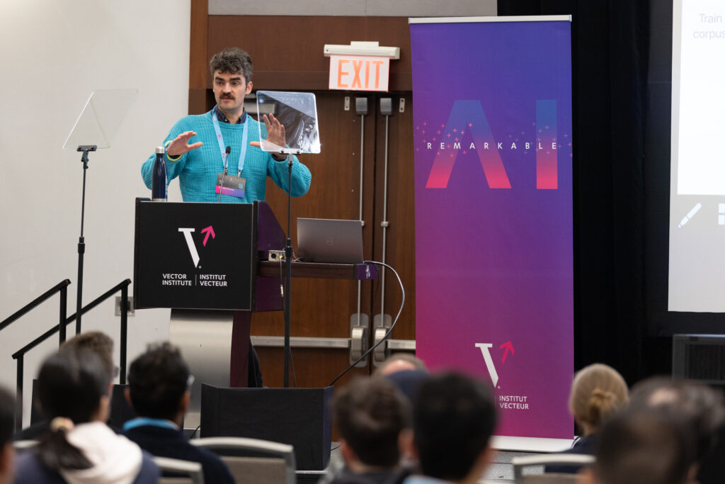 Vector Faculty Member Colin Raffel speaks onstage at Remarkable 