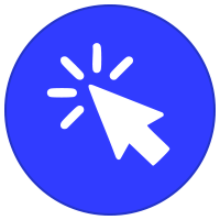 Icon of mouse cursor clicking