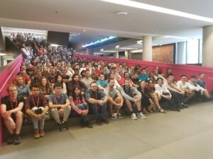 Crowd at people at Vector Institute's AI Job & Data Fair